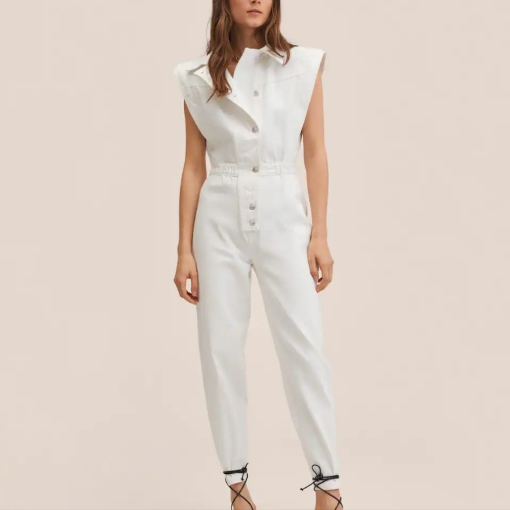 MANGO Denim jumpsuit with buttons